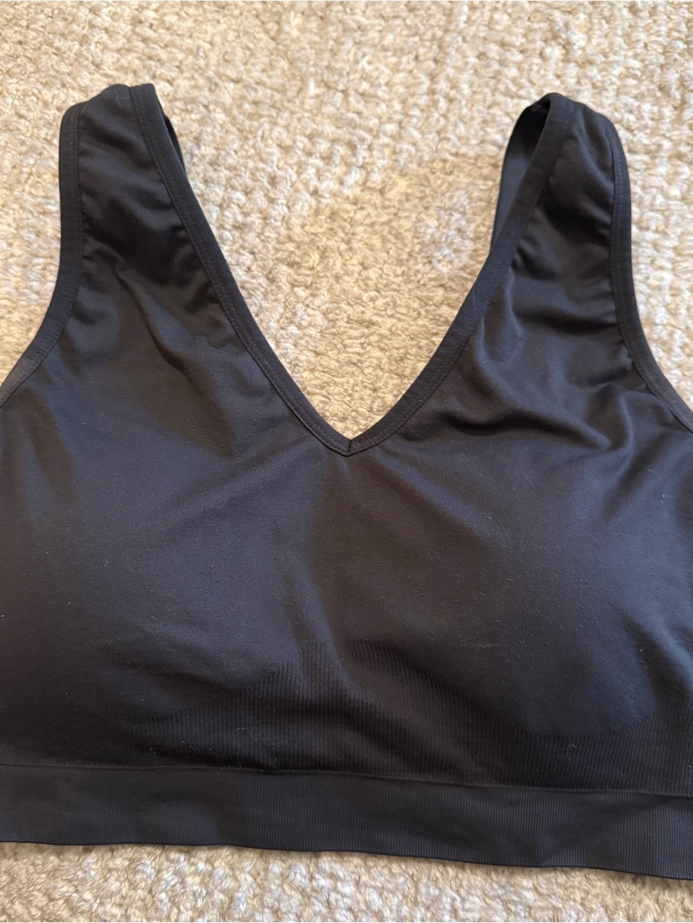 Cacique Seamless V-Neck Bralette - Rust and Black Size 14/16 - Picture 3 of 6